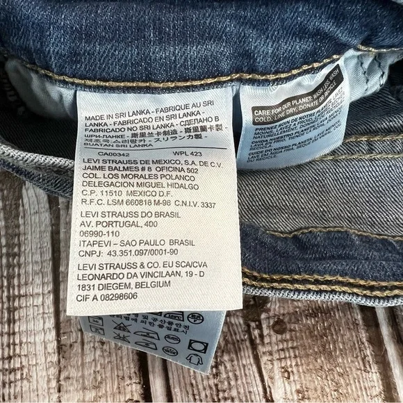 Levi’s Mid Wash Mid-Rise Stretch Jean Shortie Shorts size 31 - Picture 5 of 6